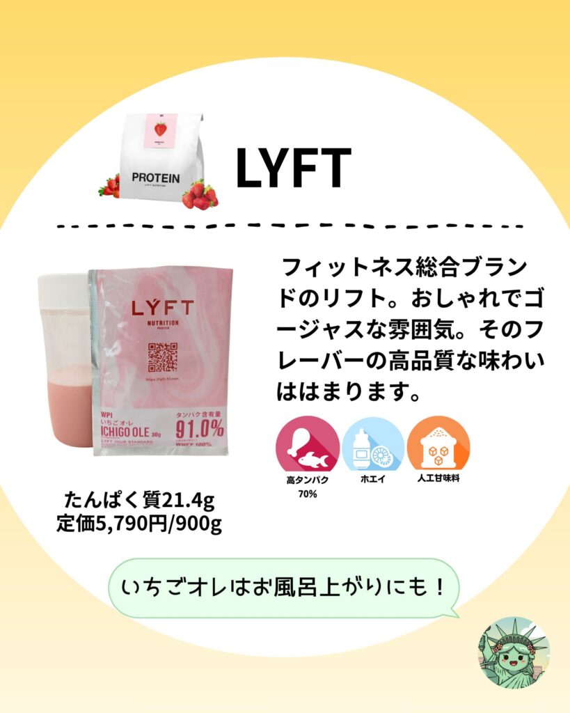 おすすめプロテイン3選
LYFT